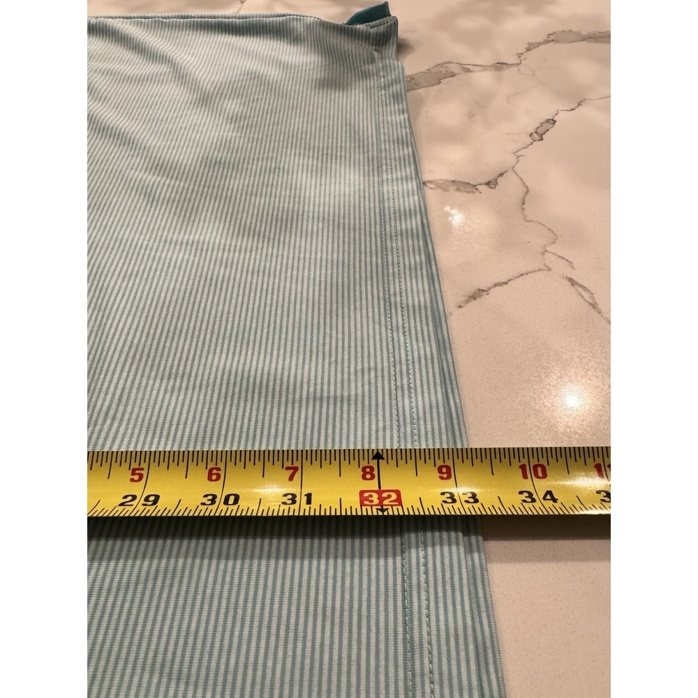 Simply Southern Mens XXL Performance Polo Shirt Aqua Blue Striped Turtle Logo - Picture 8 of 9